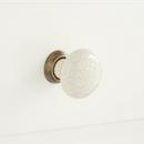 Signature Hardware Cream/Antique Bronze 1-3/8 in. Ceramic Round Cabinet Knob 