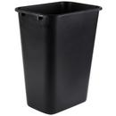 Continental Commercial Products Black 19-7/8 x 15-1/4 x 11 in. 41-1/8 qt Plastic Commercial Rectangle Waste Basket 