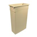 30-1/2 x 19-3/4 x 11-1/2 in. 23 gal Plastic Receptacle Can in Beige