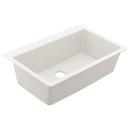 33 x 22 x 5-Hole Granite Single Bowl Drop-in and Undermount Kitchen Sink in White
