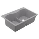 33 x 22 in. 5-Hole Granite Single Bowl Dual Mount Kitchen Sink in Grey