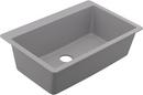 33 x 20-7/8 in. No-Hole Granite Single Bowl Drop-in, Dual Mount and Undermount Kitchen Sink in Grey