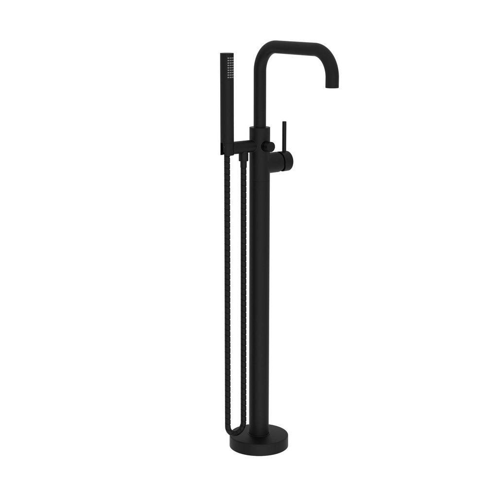 Newport Brass Flat Black Single Handle Lever Floor Mount Filler 
