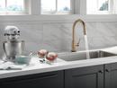Delta Faucet Champagne Bronze Single Handle Pull Down Voice and Touch Activated Kitchen Faucet 