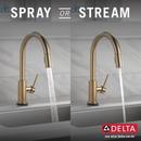 Delta Faucet Champagne Bronze Single Handle Pull Down Voice and Touch Activated Kitchen Faucet 
