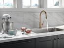 Delta Faucet Champagne Bronze Single Handle Pull Down Voice and Touch Activated Kitchen Faucet 