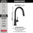 Delta Faucet Matte Black Single Handle Pull Down Voice and Touch Activated Kitchen Faucet 