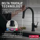 Delta Faucet Matte Black Single Handle Pull Down Voice and Touch Activated Kitchen Faucet 