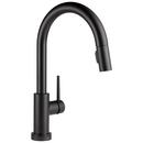 Delta Faucet Matte Black Single Handle Pull Down Voice and Touch Activated Kitchen Faucet 