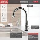 Delta Faucet Black Stainless Single Handle Pull Down Voice and Touch Activated Kitchen Faucet 