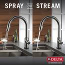 Delta Faucet Black Stainless Single Handle Pull Down Voice and Touch Activated Kitchen Faucet 