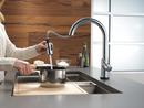 Delta Faucet Arctic Stainless Single Handle Pull Down Voice and Touch Activated Kitchen Faucet 