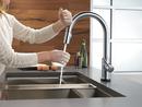 Delta Faucet Arctic Stainless Single Handle Pull Down Voice and Touch Activated Kitchen Faucet 