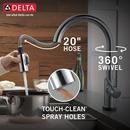 Delta Faucet Arctic Stainless Single Handle Pull Down Voice and Touch Activated Kitchen Faucet 