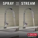 Delta Faucet Chrome Single Handle Pull Down Voice and Touch Activated Kitchen Faucet 