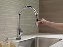 Delta Faucet Chrome Single Handle Pull Down Voice and Touch Activated Kitchen Faucet 