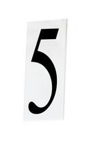 #5 House Number in White