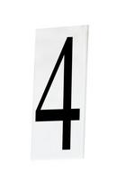 #4 House Number in White