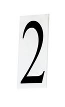 #2 House Number in White