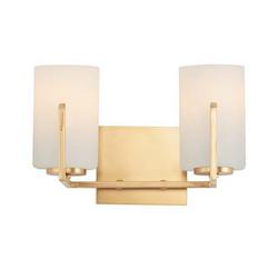 12.5" 120W 2-Light E26 Vanity Fixture in Satin Brass