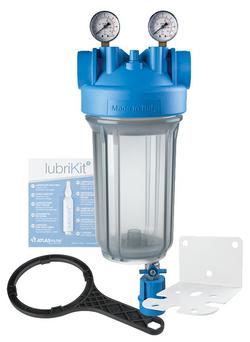 Mono 10 in. Filter Housing Kit, 1 in. NPT, 2 Gauges & 1 Drain Kit