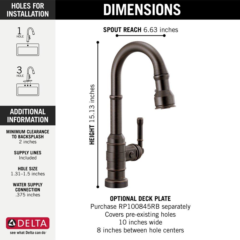 Delta Faucet Venetian Bronze Single Handle Lever Bar Faucet 