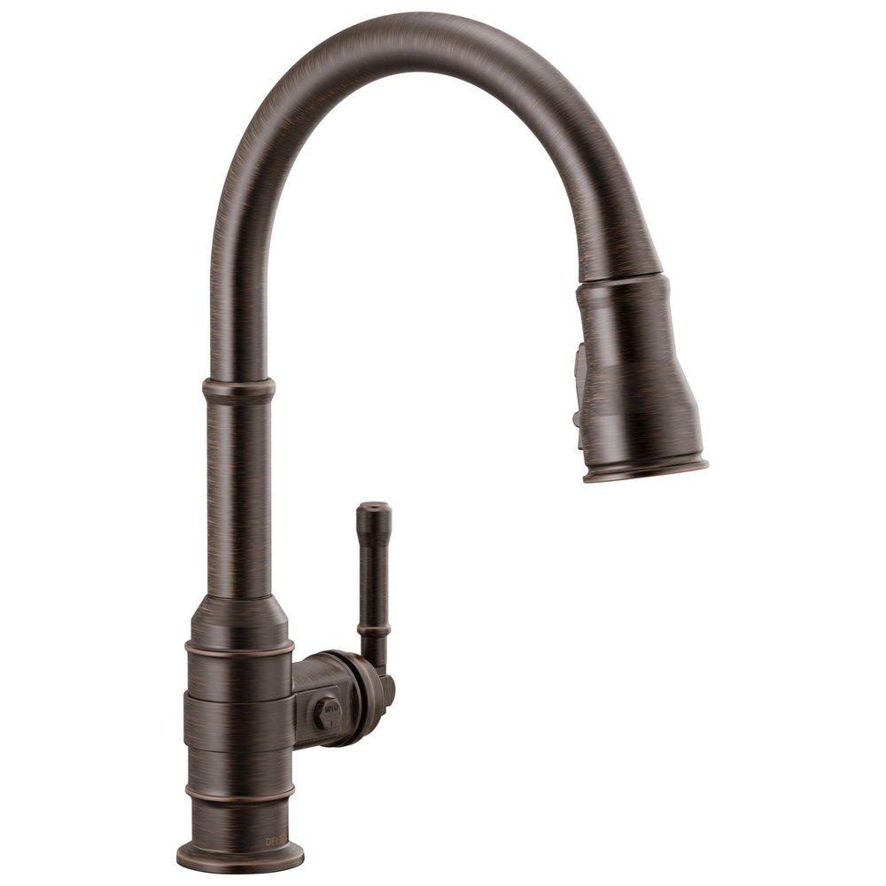 Delta Faucet Venetian&reg; Bronze Single Handle Pull Down Kitchen Faucet 