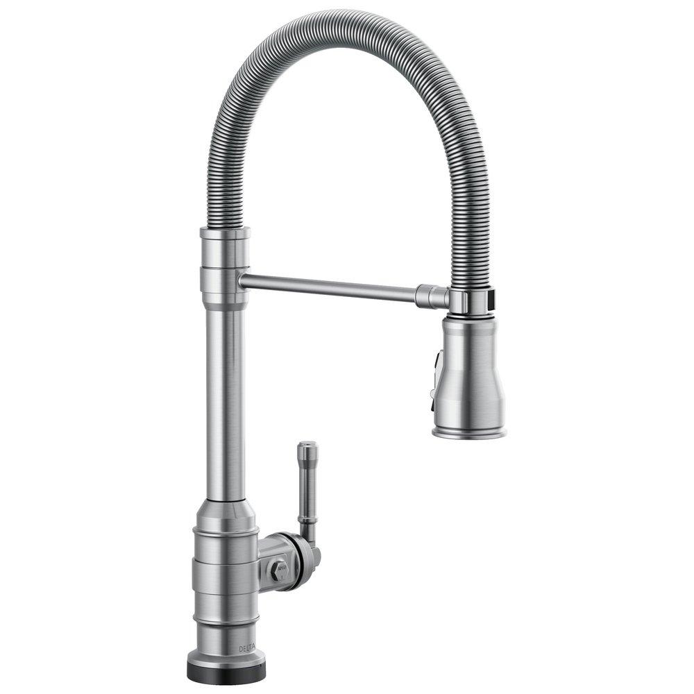 Delta Faucet Arctic Stainless Single Handle Pull Down Kitchen Faucet 