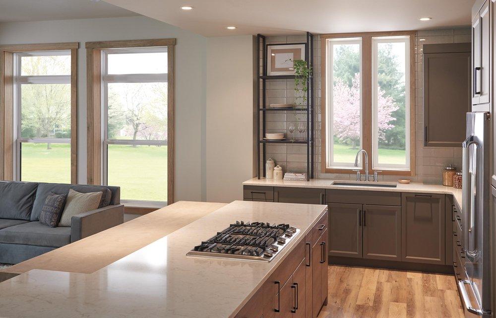 Delta Faucet Arctic Stainless Two Handle Bridge Pull Down Kitchen Faucet 