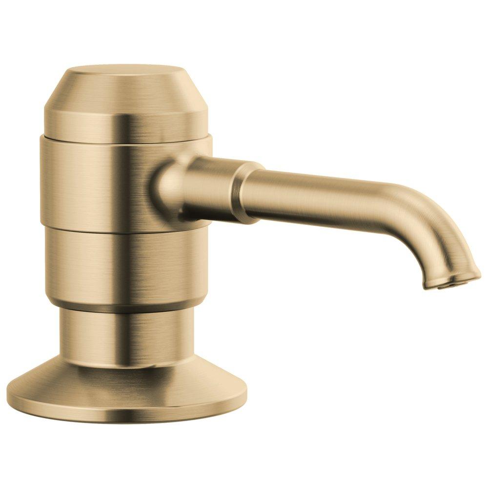 Delta Faucet Champagne Bronze 13 oz. Deck Mount Brass Soap and Lotion Dispenser 