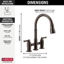 Delta Faucet Venetian Bronze Two Handle Bridge Pull Down Kitchen Faucet 