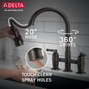 Delta Faucet Venetian Bronze Two Handle Bridge Pull Down Kitchen Faucet 