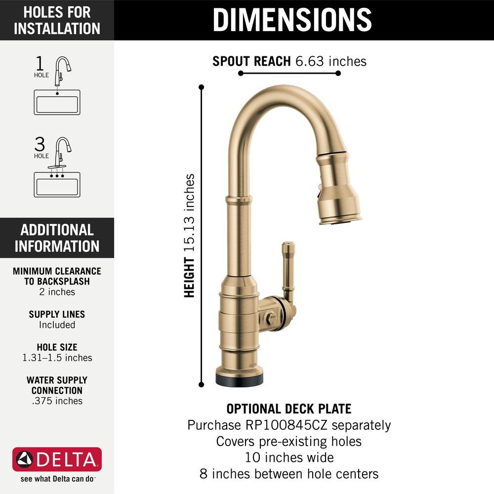 Delta Faucet Brilliance&reg; Champagne Bronze Single Handle Lever Bar Faucet 