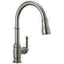Delta Faucet Black Stainless Single Handle Pull Down Kitchen Faucet 
