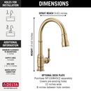 Delta Faucet Champagne Bronze Single Handle Pull Down Kitchen Faucet 
