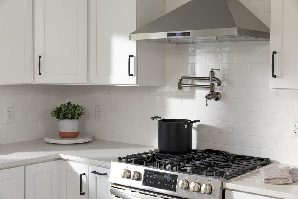 Delta Faucet Black Stainless Wall Mount Pot Filler 