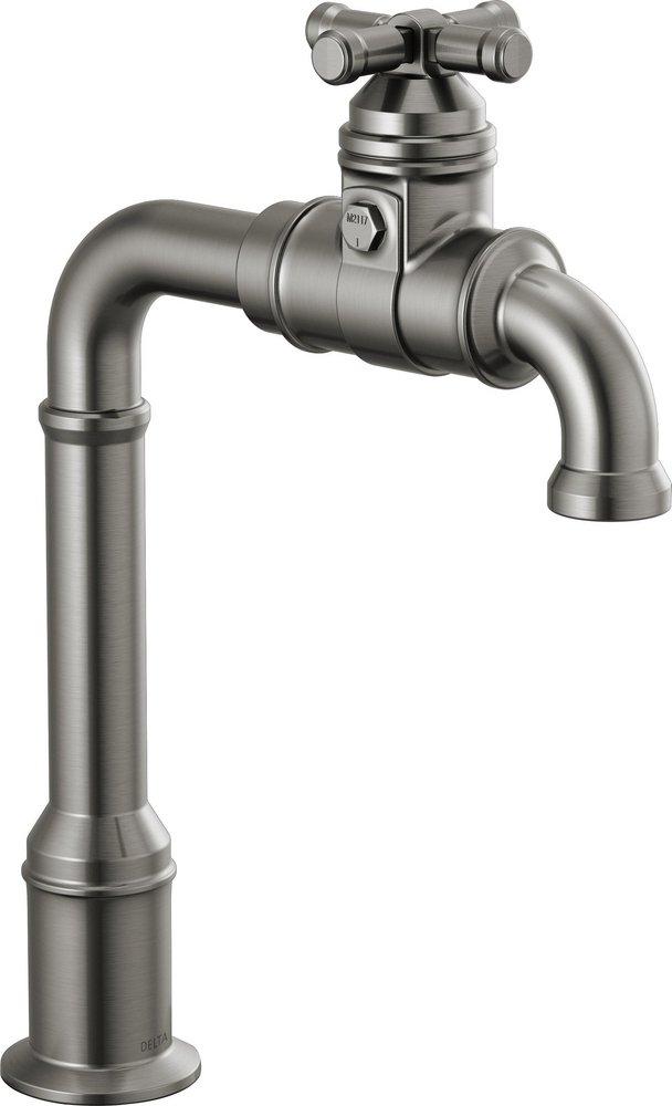 Delta Faucet Black Stainless Single Handle Cross Bar Faucet 