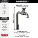 Delta Faucet Black Stainless Single Handle Cross Bar Faucet 