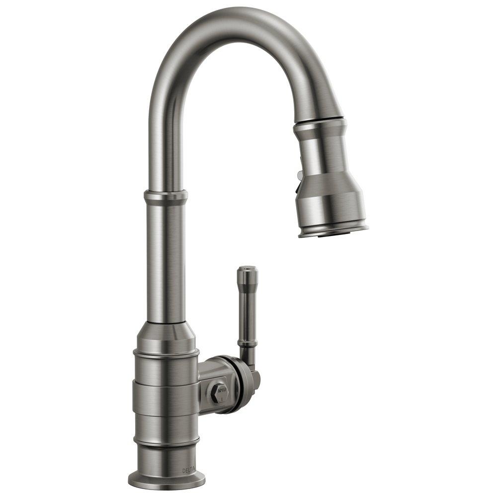 Delta Faucet Black Stainless Single Handle Lever Bar Faucet 