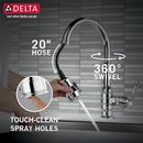 Delta Faucet Chrome Single Handle Pull Down Kitchen Faucet 