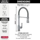 Delta Faucet Arctic Stainless Single Handle Pull Down Kitchen Faucet 