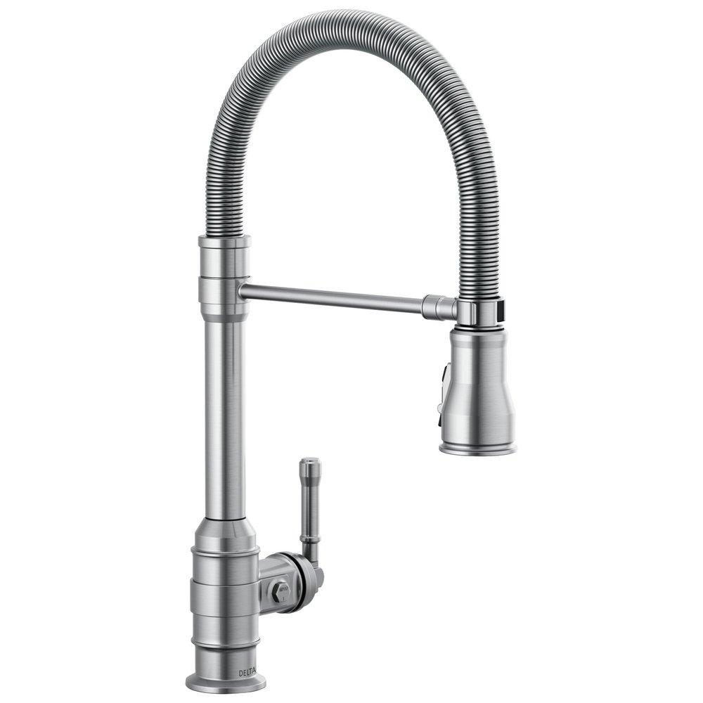 Delta Faucet Arctic Stainless Single Handle Pull Down Kitchen Faucet 