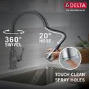 Delta Faucet Arctic Stainless Single Handle Pull Down Kitchen Faucet 