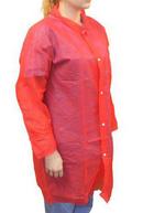 3XL Size Polypropylene Lab Coat in Red (Case of 30)