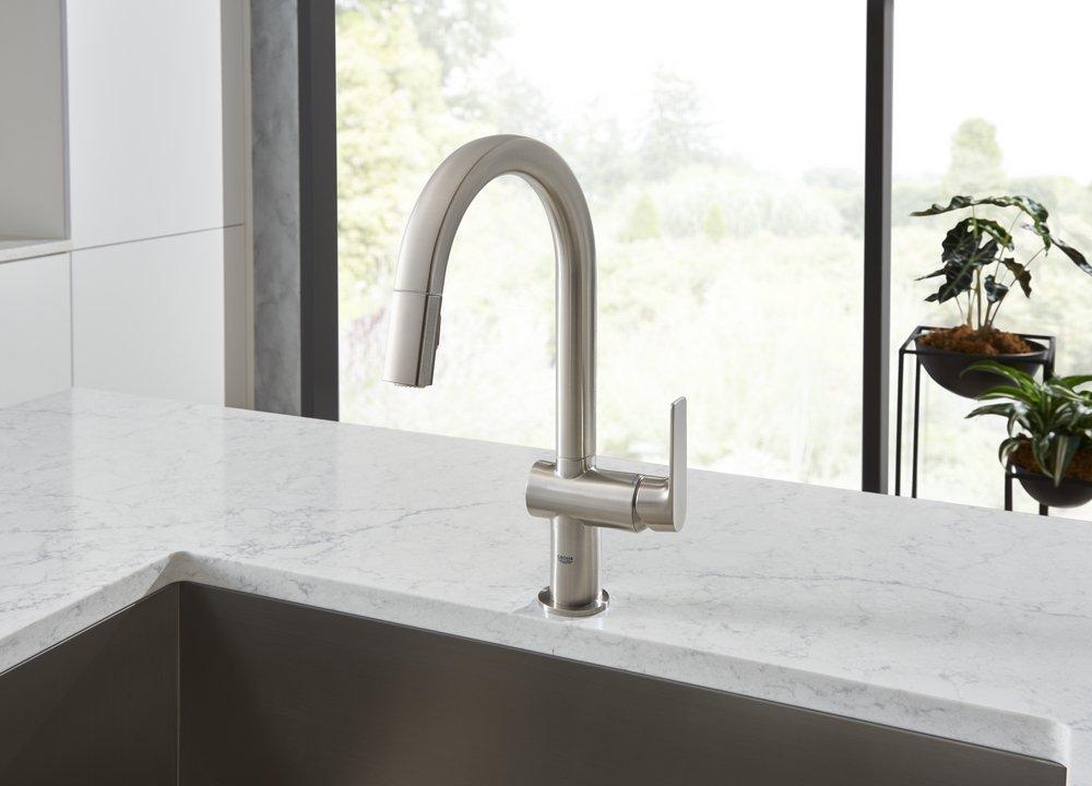 GROHE SuperSteel Infinity Single Handle Lever Bar Faucet 