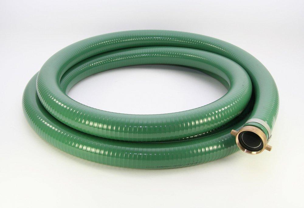 Abbott Rubber Co Inc Green 20 ft. MNPSH x FNPSH PVC Suction Hose in Green 