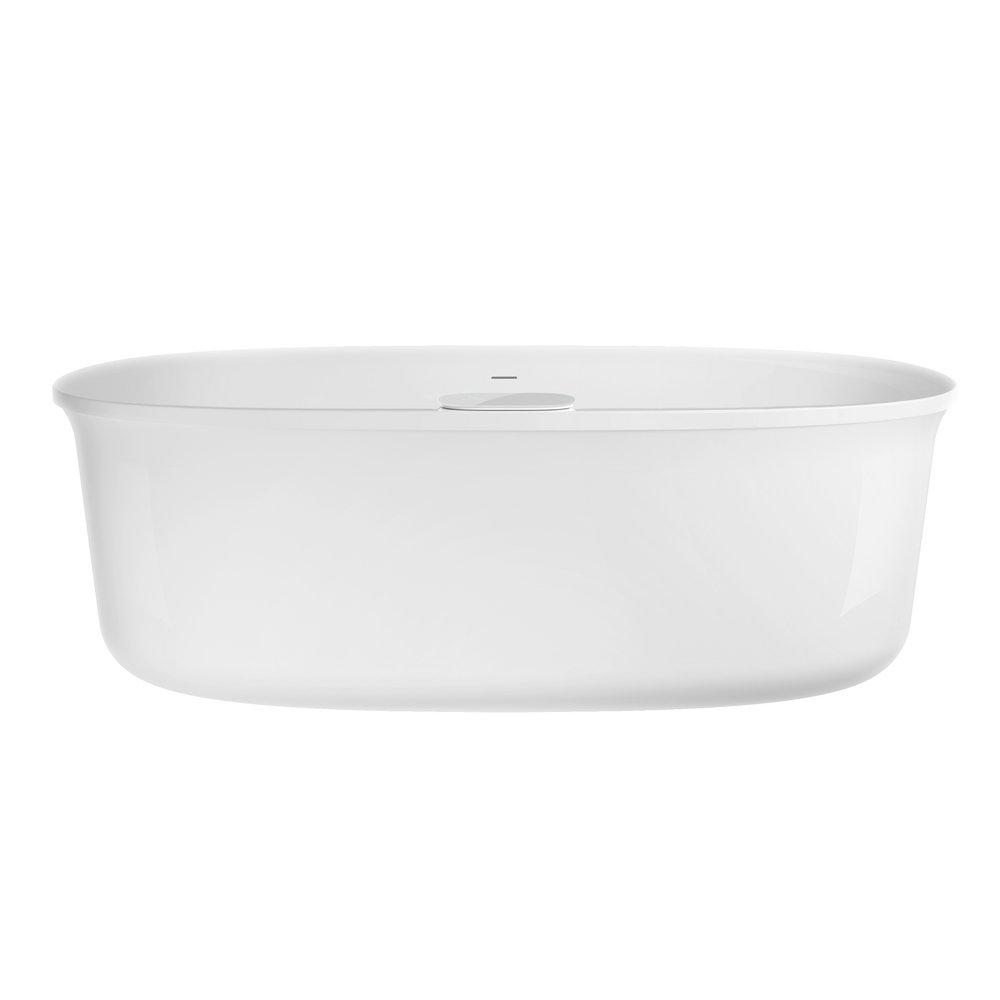 JACUZZI&reg; White Gloss Freestanding Bathtub Center Drain in White Gloss 