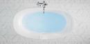 JACUZZI&reg; White Gloss Freestanding Bathtub Center Drain in White Gloss 