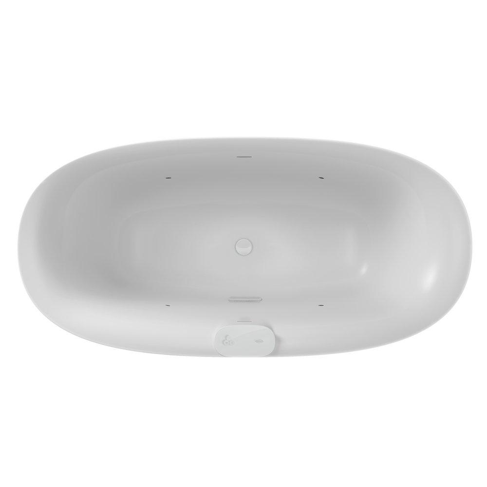 JACUZZI&reg; White Gloss Freestanding Bathtub Center Drain in White Gloss 