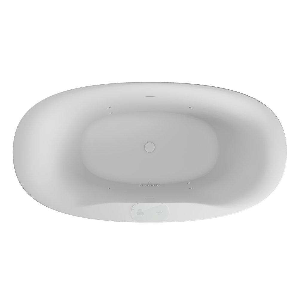 JACUZZI&reg; White Matte 67 x 35 in. Freestanding Bathtub Center Drain 